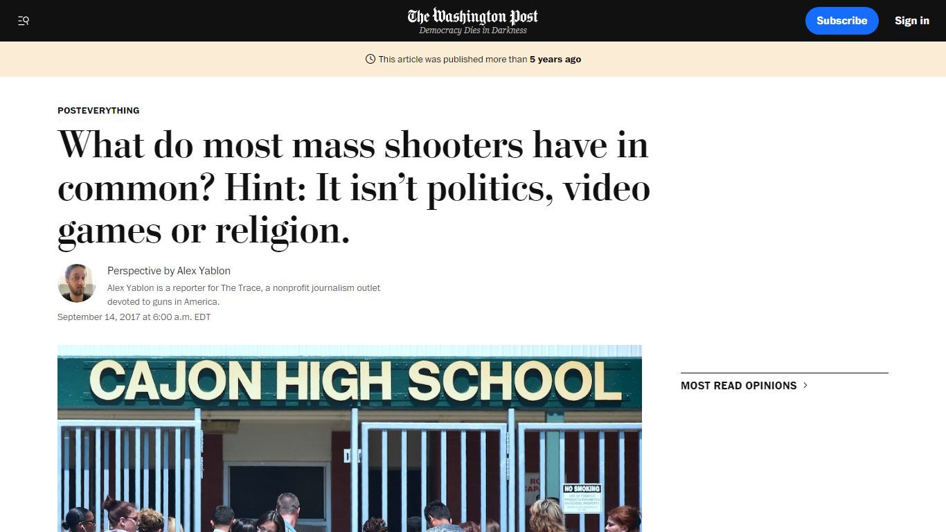 What do most mass shooters have in common? Hint: It isn’t politics ...
